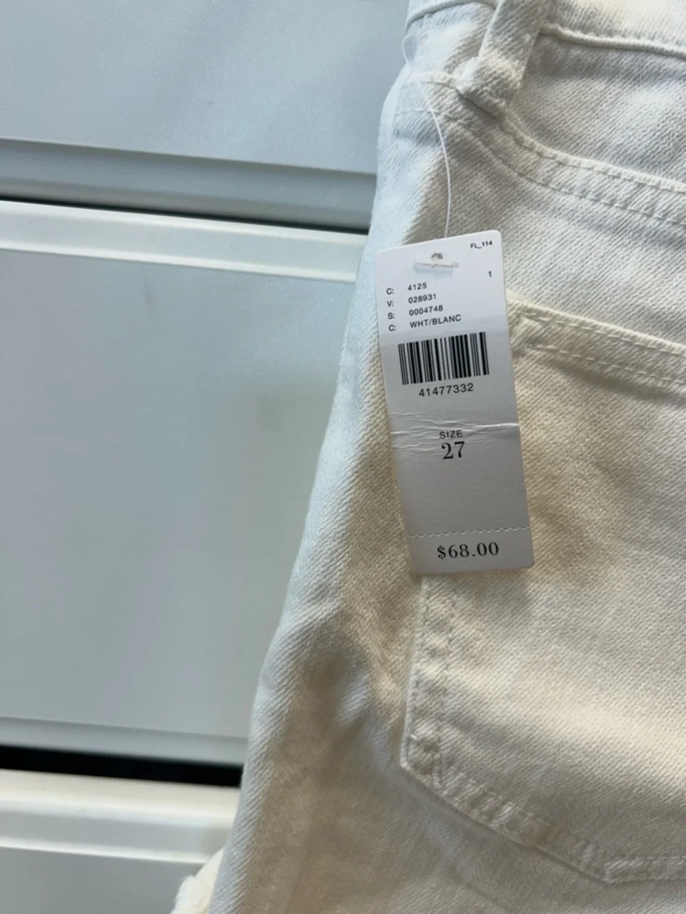 Anthropologie White Denim Jean Shorts - Picture 4 of 4